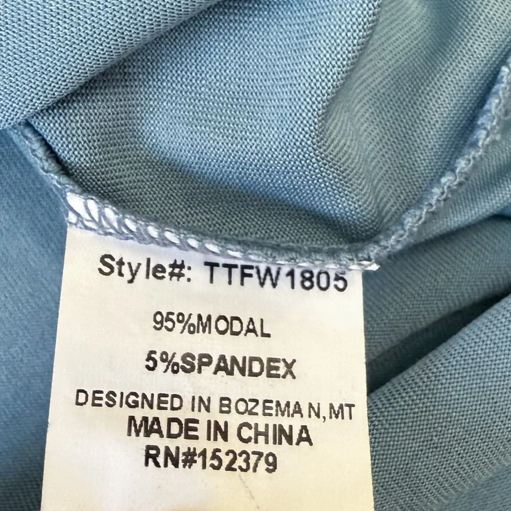 NWT! TRIM & TAILOR soft stretchy blue tee, S. - Picture 7 of 7